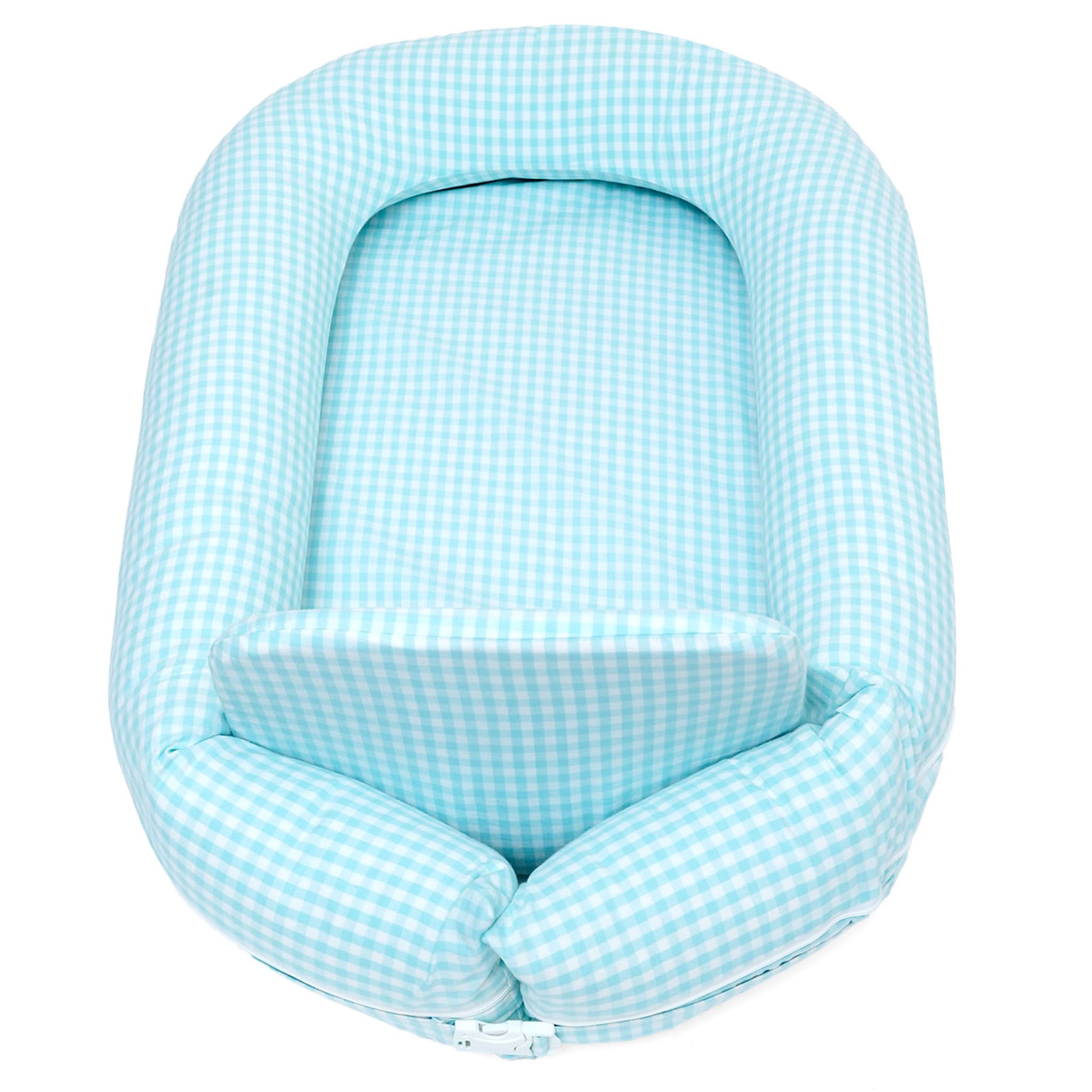 BABY NEST - AQUA GINGHAM NESTO PAD | TULO BABY