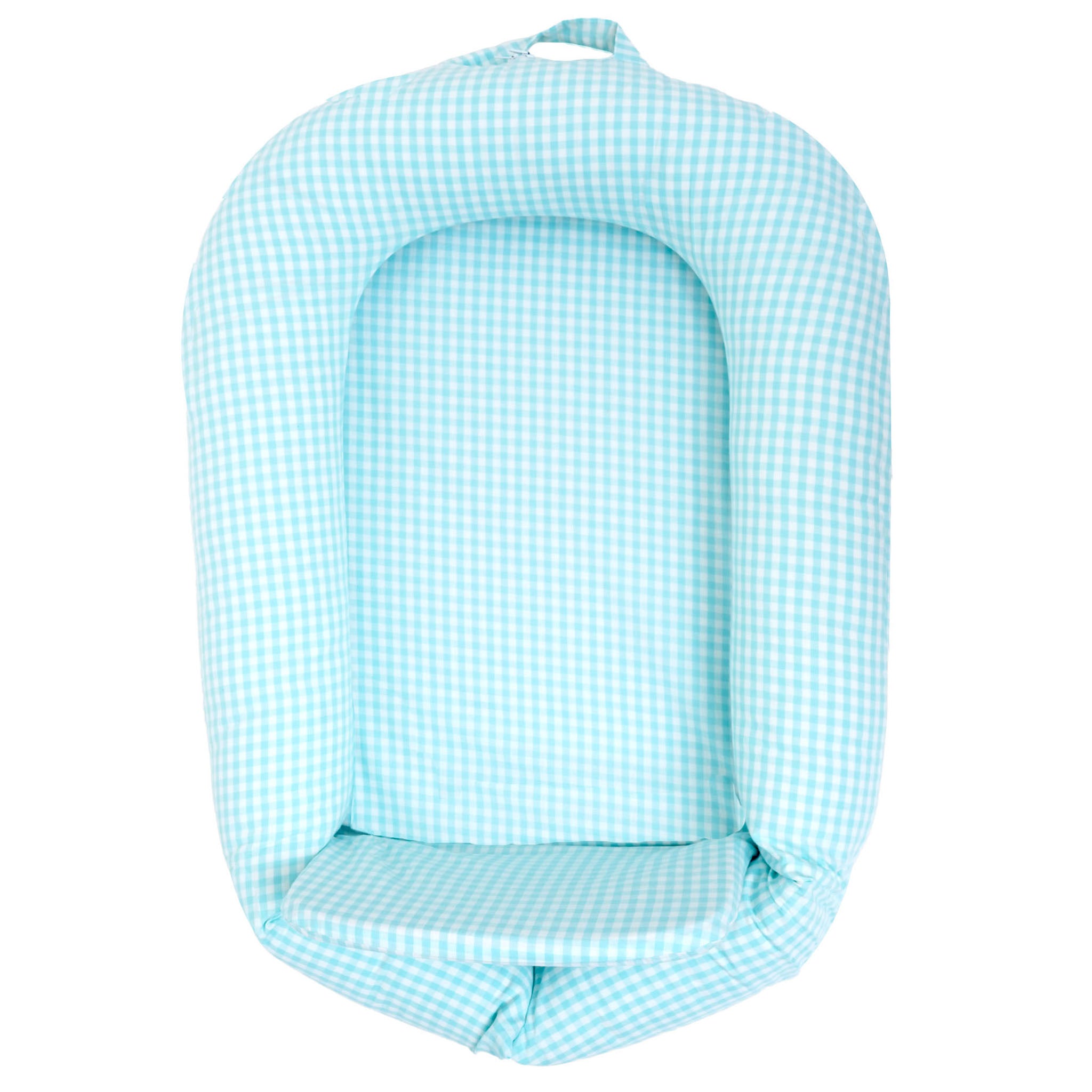 BABY NEST - AQUA GINGHAM NESTO PAD | TULO BABY