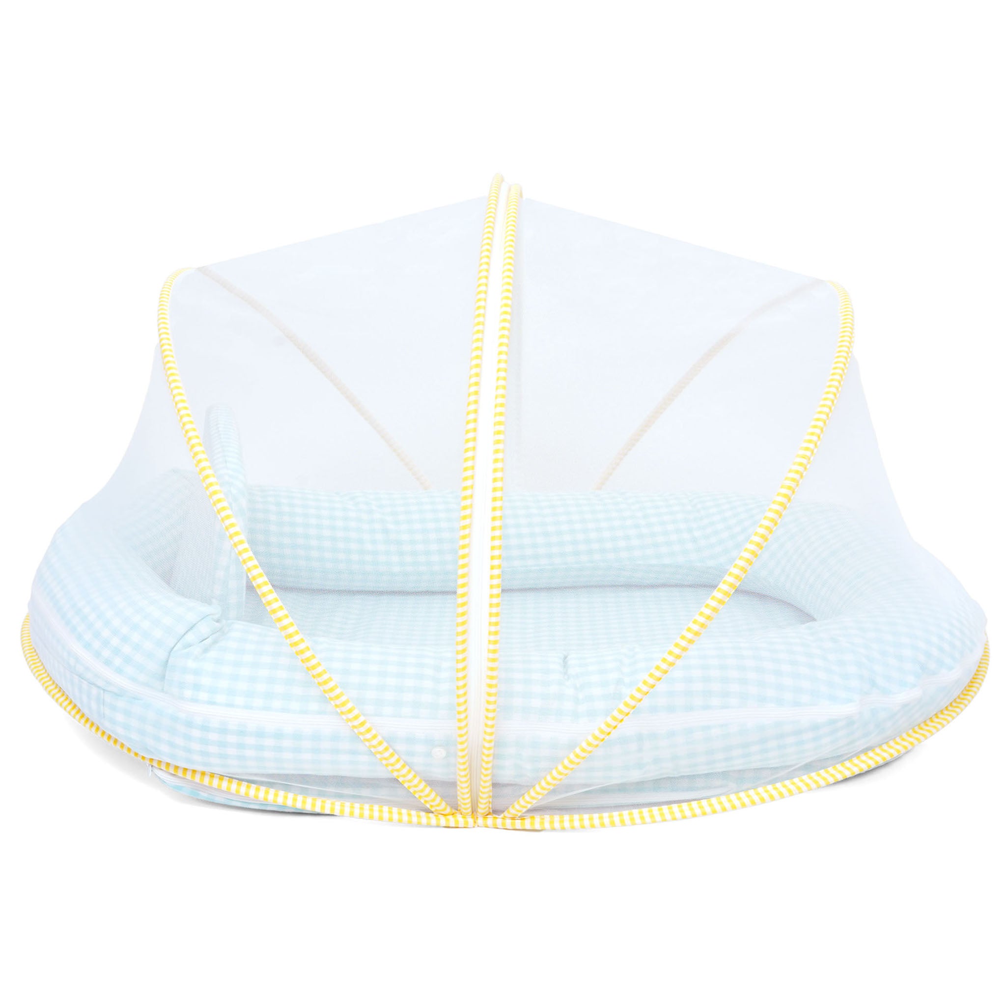 AQUA GINGHAM NESTO PAD MOSQUITO NET