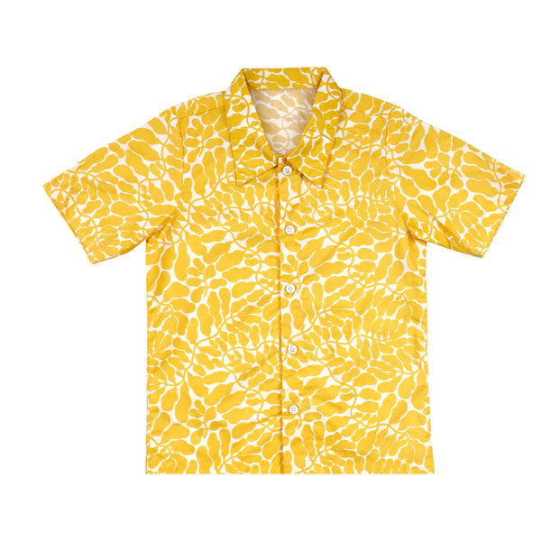 YOLK YELLOW FERN SHIRT AND SHORTS SET