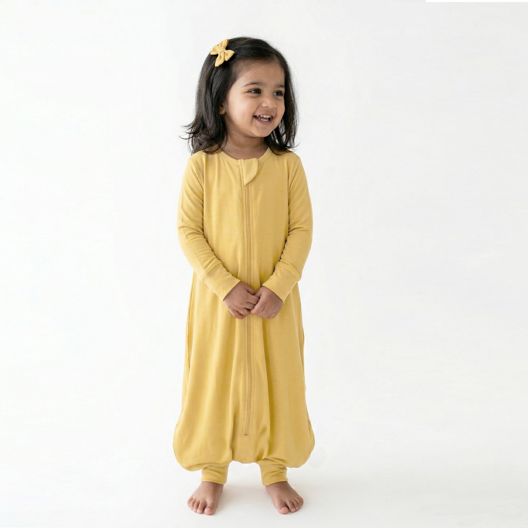 BABY SLEEPING BAG WITH FOOTIES AND SLEEVES (2.5 TOG) - YOLK YELLOW | TULO BABY