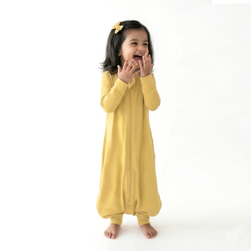 BABY SLEEPING BAG WITH FOOTIES AND SLEEVES (2.5 TOG) - YOLK YELLOW | TULO BABY