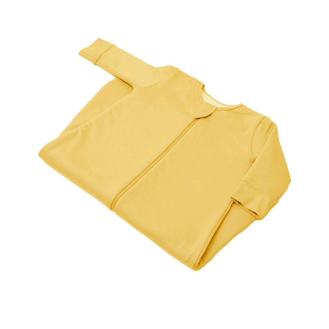 BABY SLEEPING BAG WITH FOOTIES AND SLEEVES (2.5 TOG) - YOLK YELLOW | TULO BABY