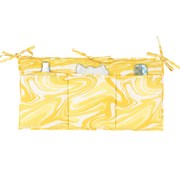YOLK YELLOW MARBLE CRIB ORGANISER