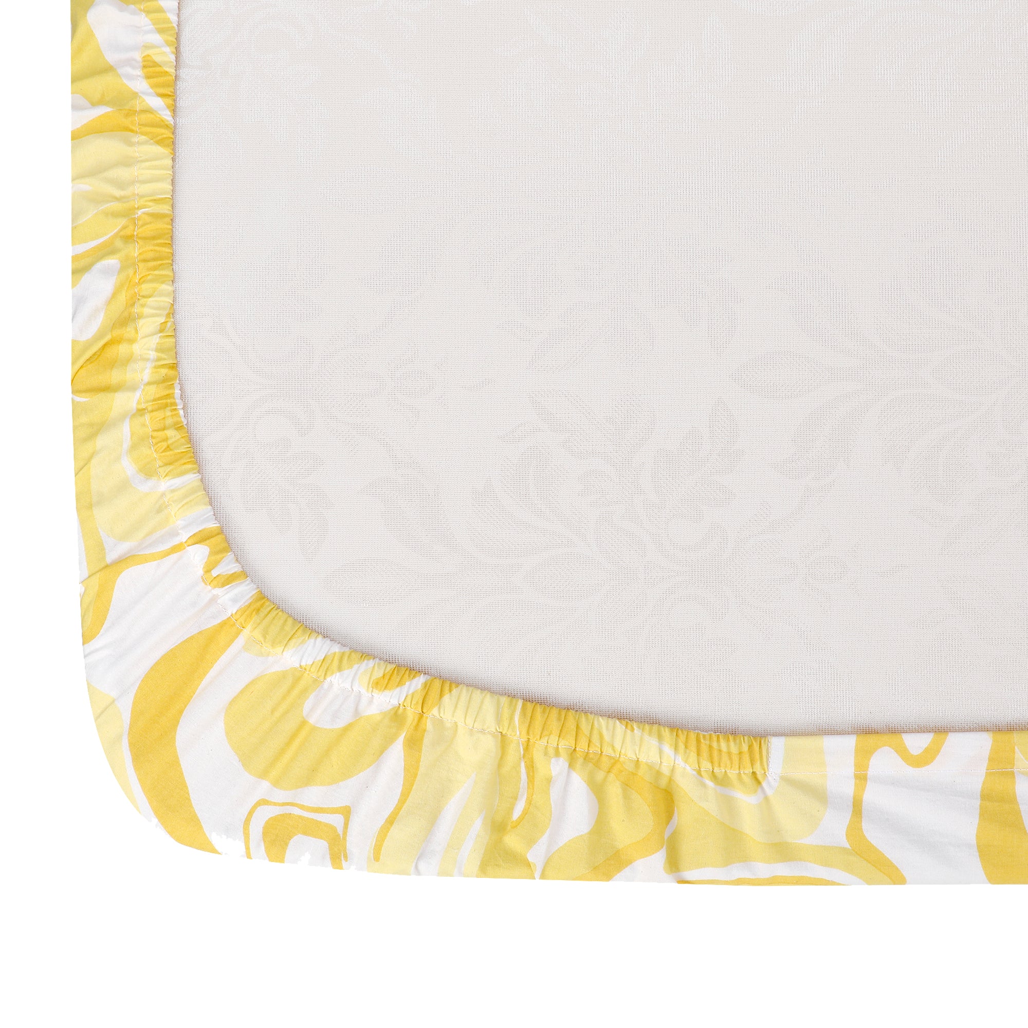 YOLK YELLOW MARBLE FITTED CRIB SHEET