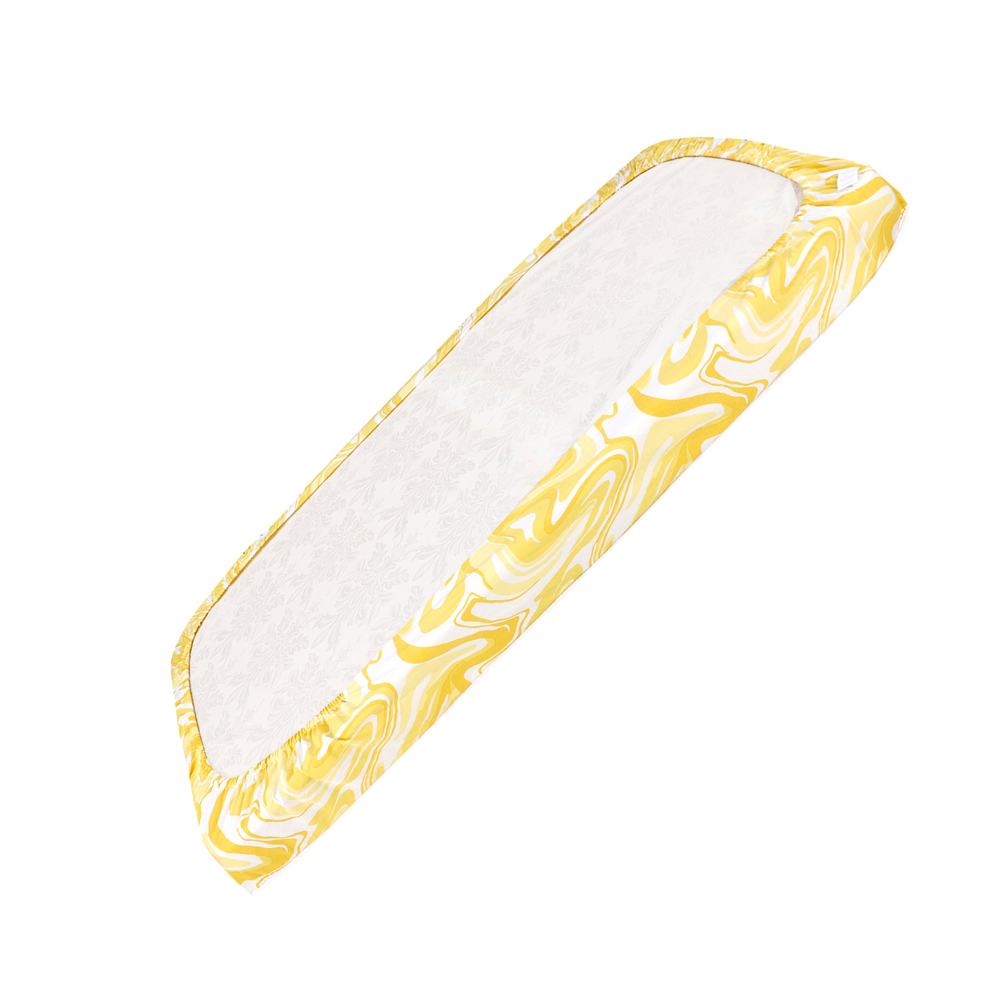 YOLK YELLOW MARBLE FITTED CRIB SHEET