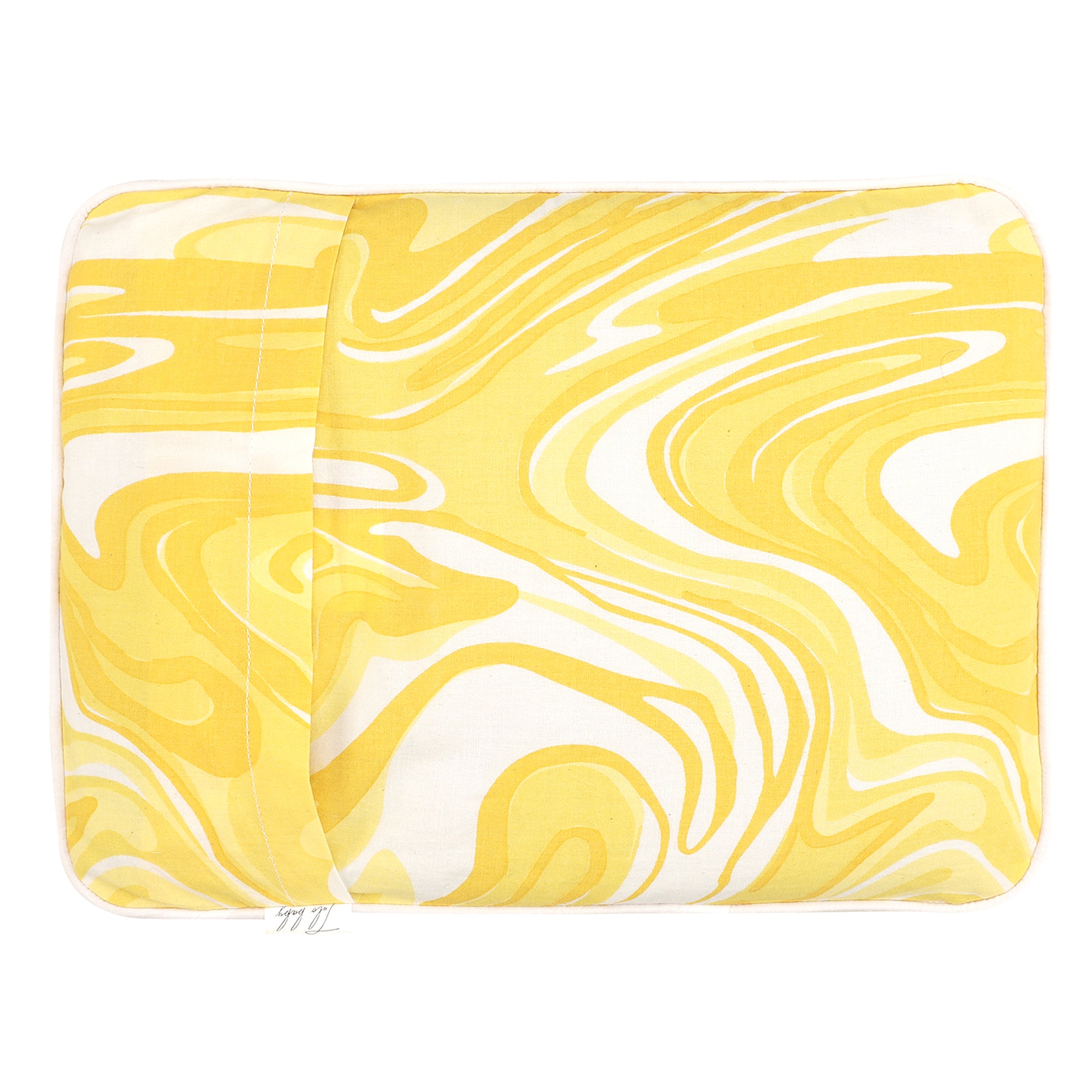 YOLK YELLOW MARBLE MUSTARD PILLOW COVER AND FILLER SET