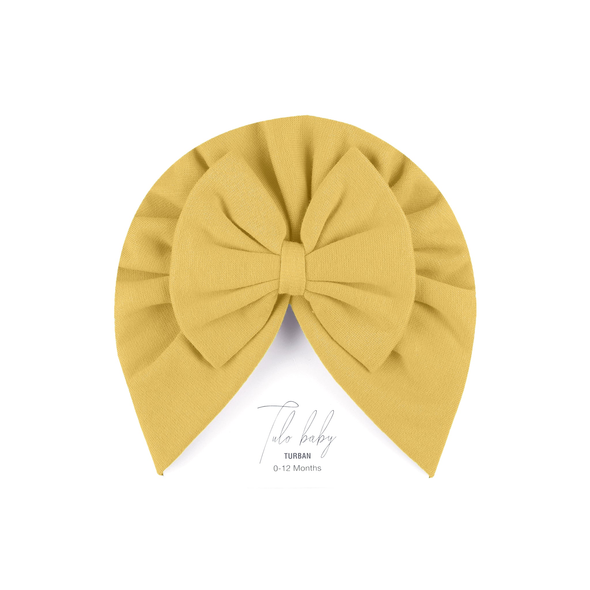 YOLK YELLOW BOW TURBAN