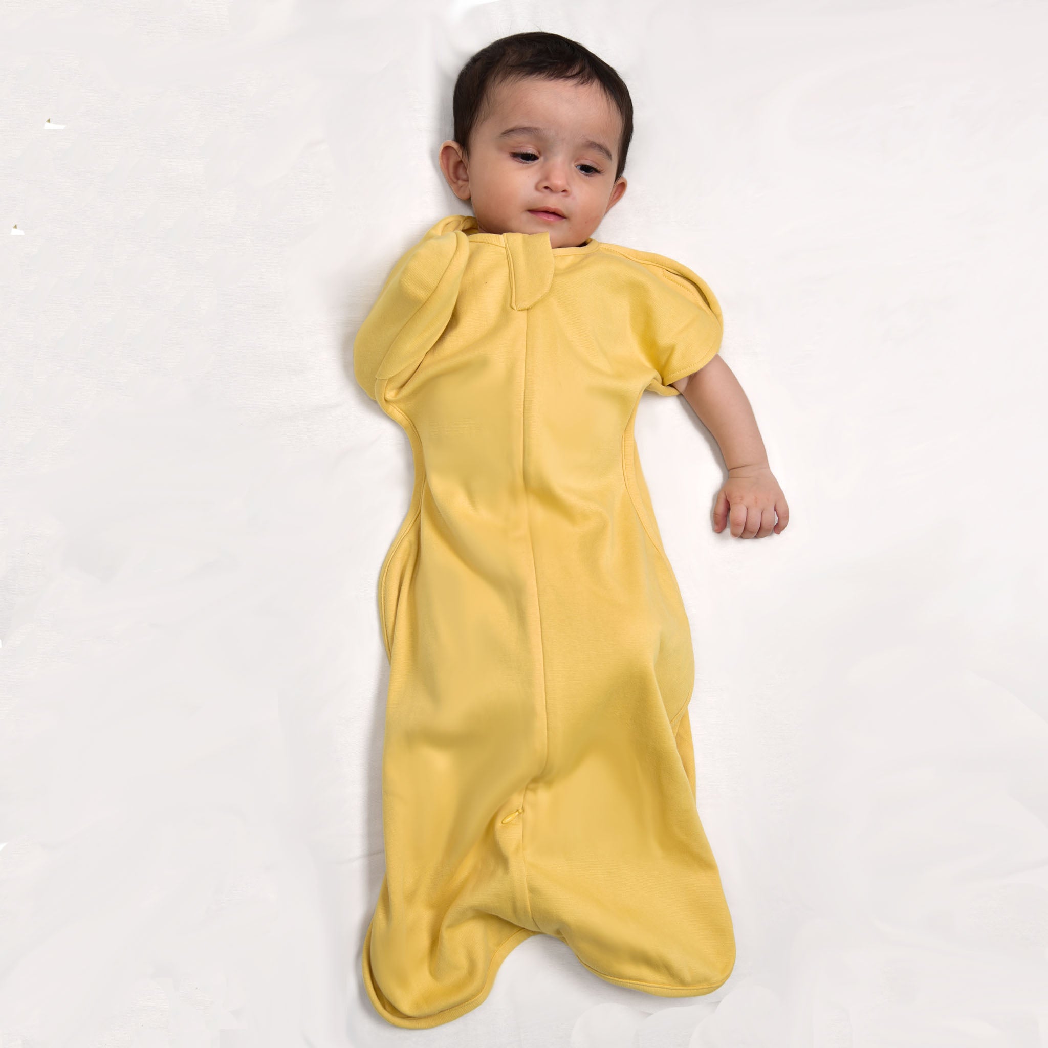 TRANSITIONAL POD SWADDLE FOR BABIES (0.6 TOG) - YOLK YELLOW | TULO BABY