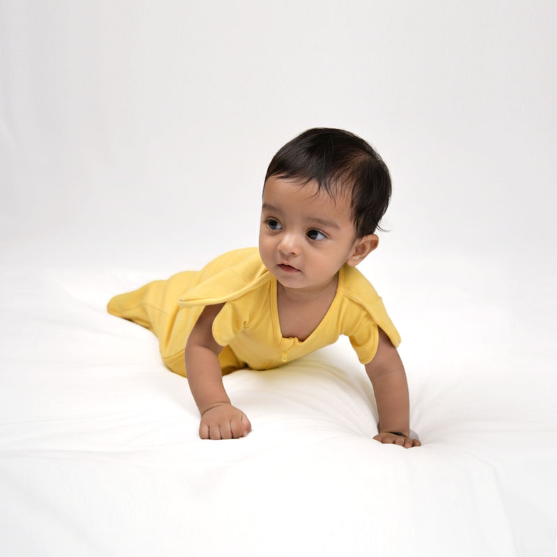 TRANSITIONAL POD SWADDLE FOR BABIES (0.6 TOG) - YOLK YELLOW | TULO BABY