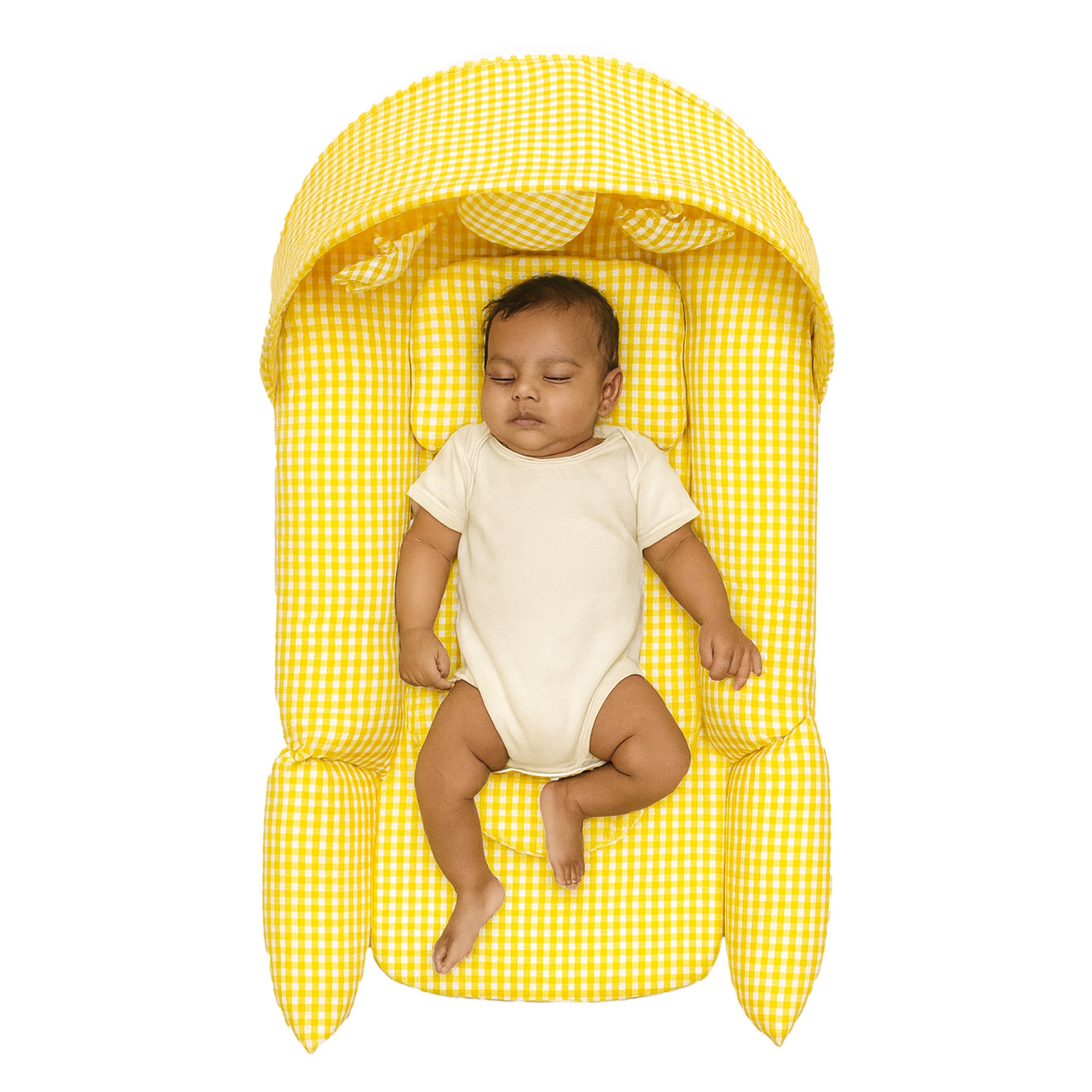 BABY NEST - YELLOW GINGHAM NESTO PAD | TULO BABY
