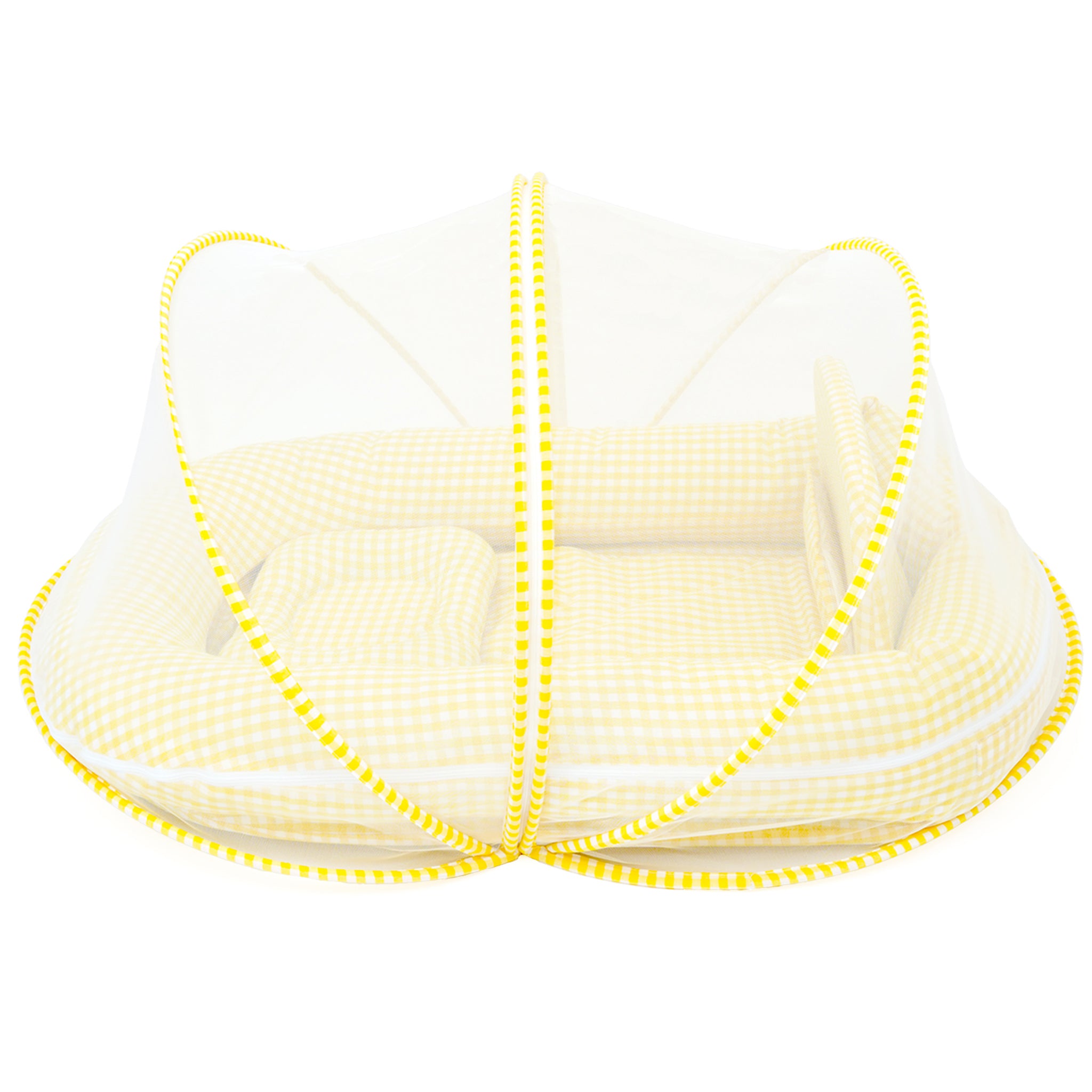 YELLOW GINGHAM NESTO PAD MOSQUITO NET