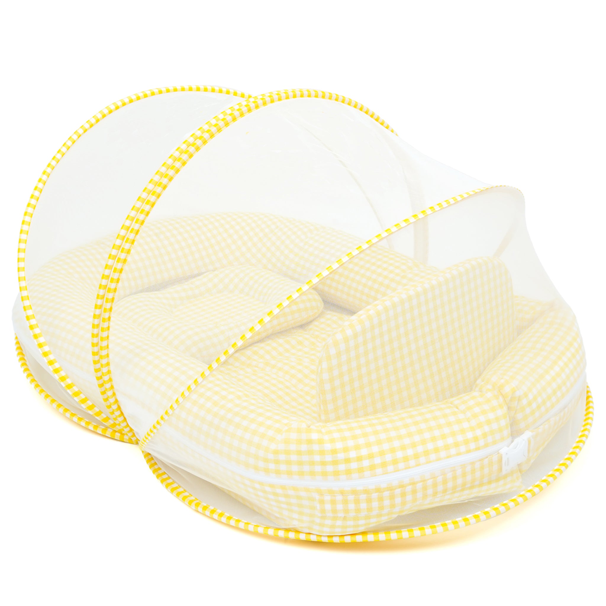 YELLOW GINGHAM NESTO PAD MOSQUITO NET
