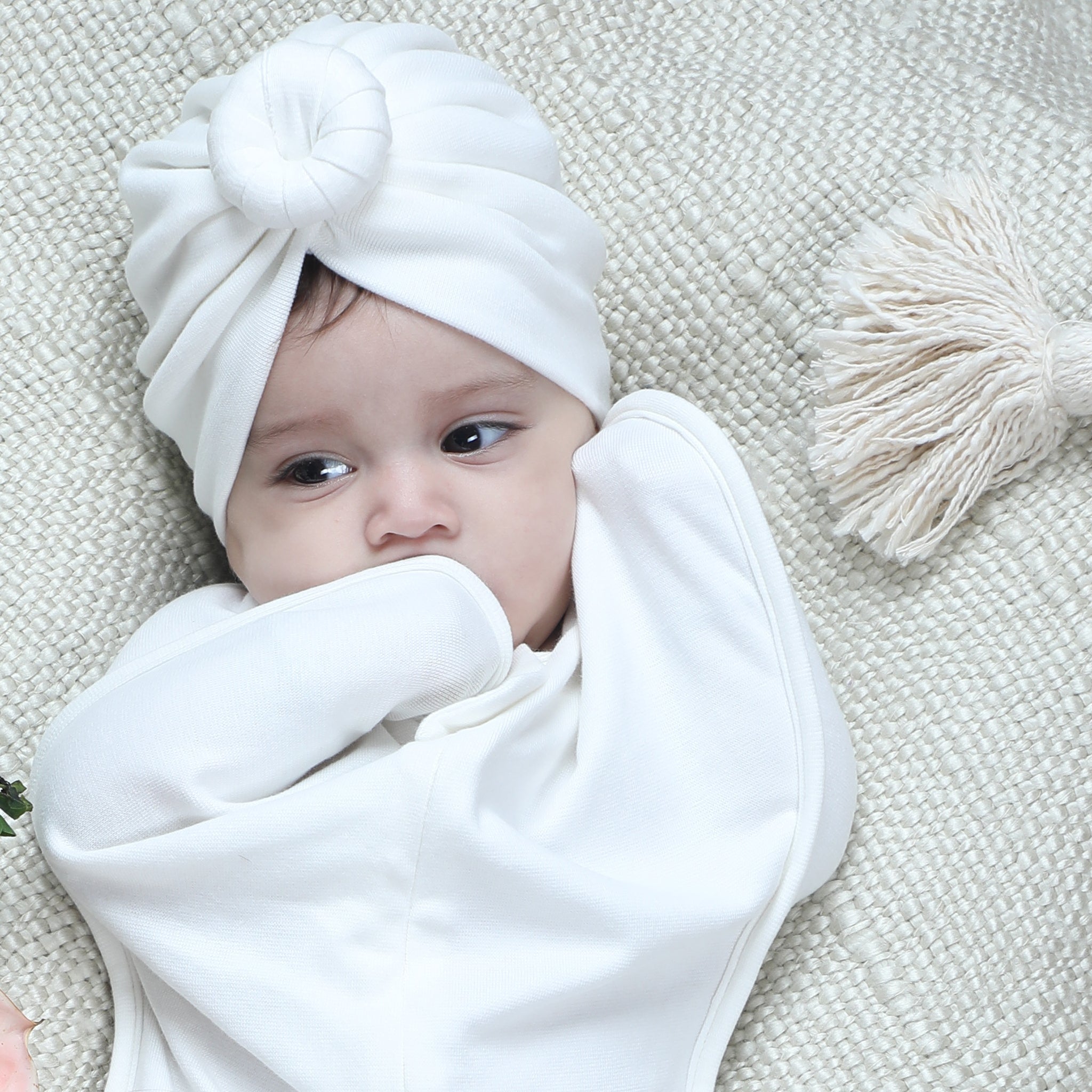 CREAM KNOTTED TURBAN