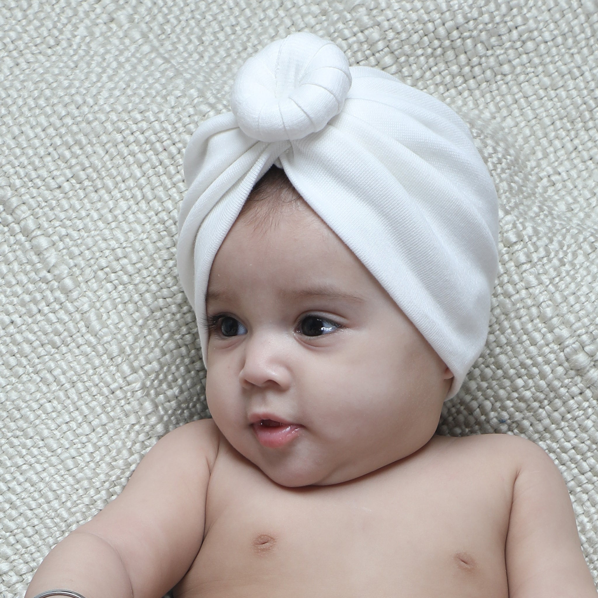 CREAM KNOTTED TURBAN