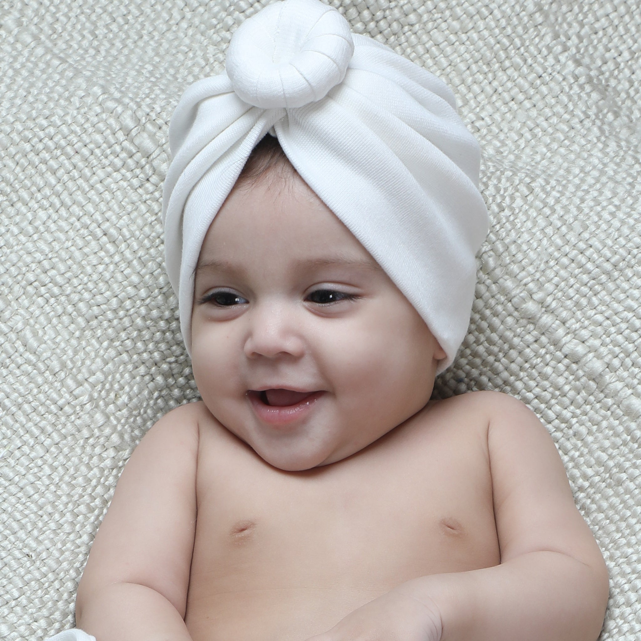 CREAM KNOTTED TURBAN