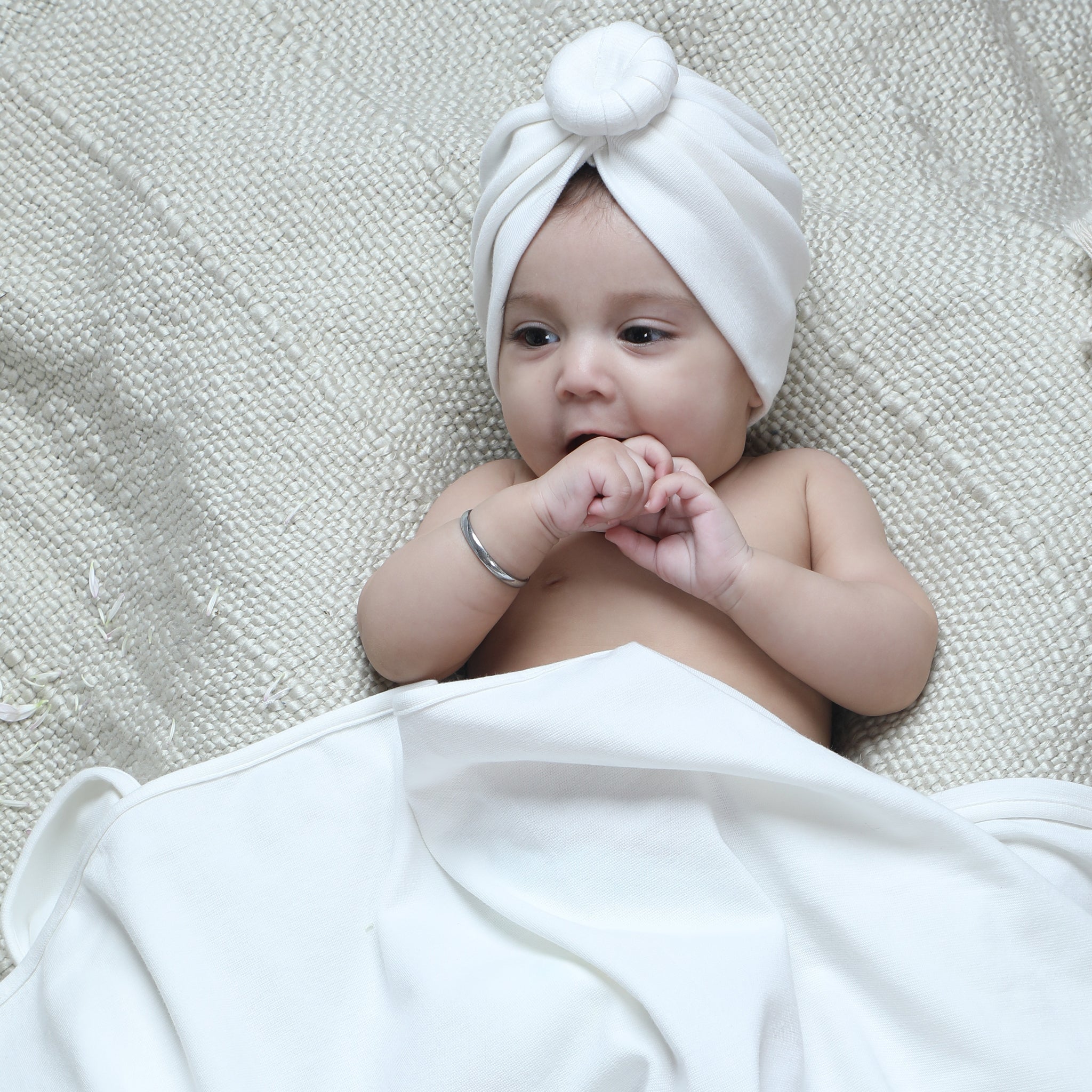 CREAM KNOTTED TURBAN