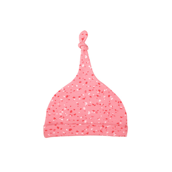 DESSERT ROSE TERRAZZO KNOTTED BEANIE