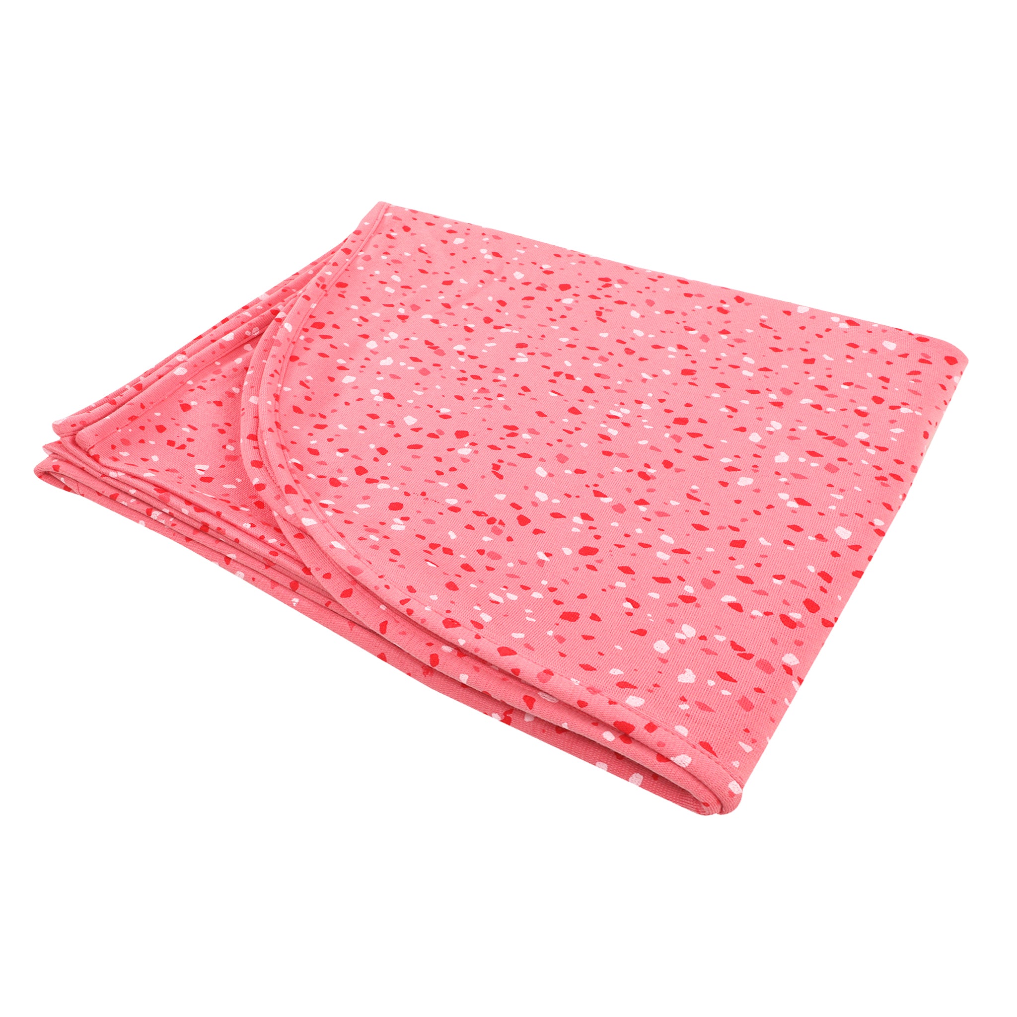 DESSERT ROSE TERRAZZO STRETCHY JERSEY SWADDLE BLANKET
