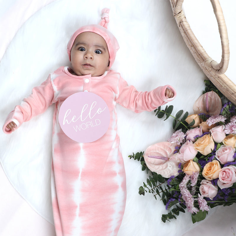 DESSERT ROSE TERRAZZO KNOTTED BEANIE