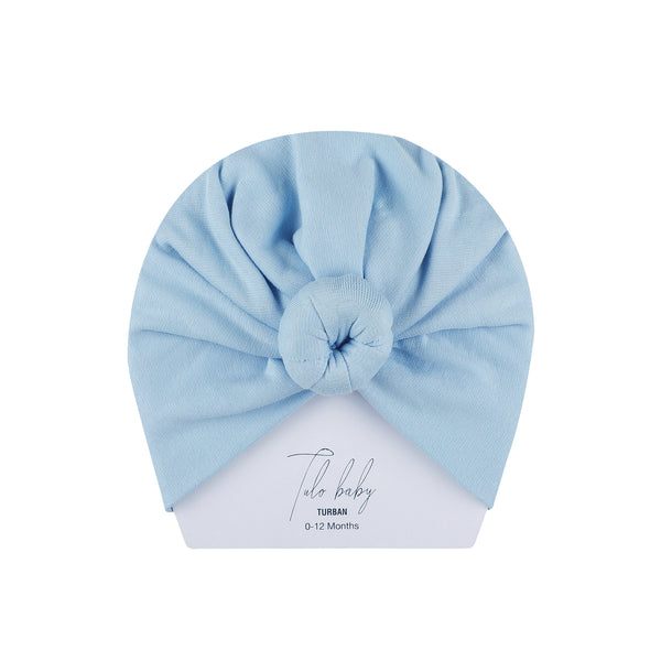 DUSK BLUE KNOTTED TURBAN