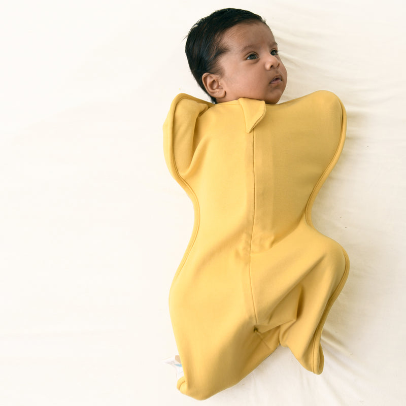 SLEEPING POD SWADDLE FOR BABIES (0.6 TOG) - YOLK YELLOW  | TULO BABY