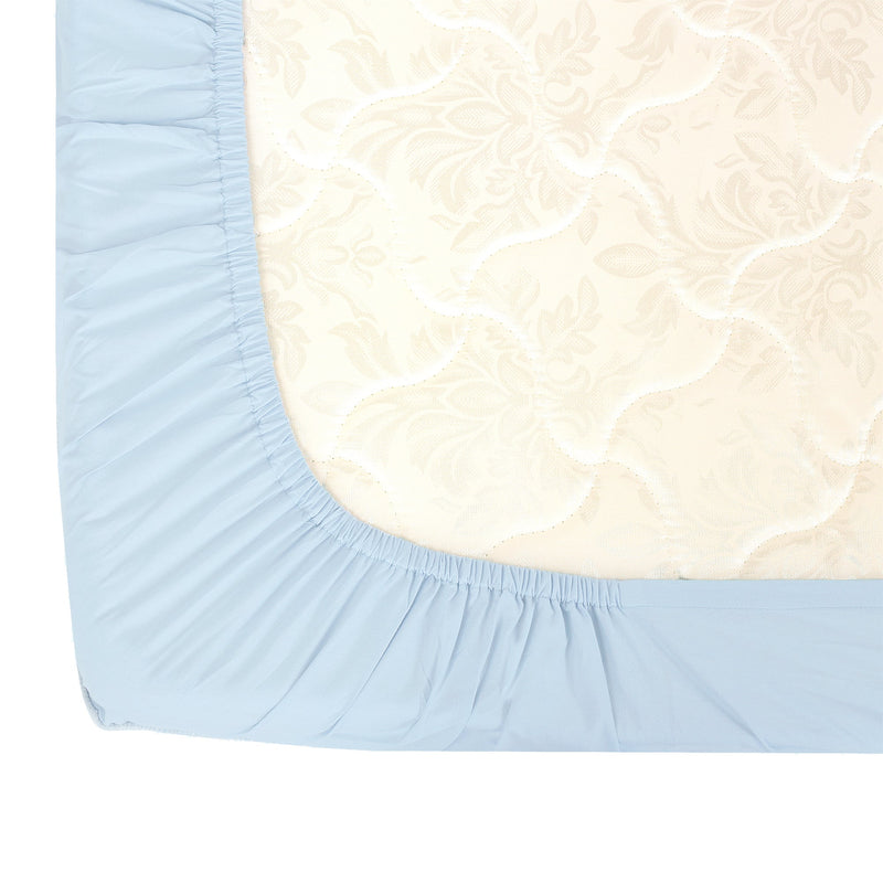 BABY BLUE FITTED CRIB SHEET - TULO BABY